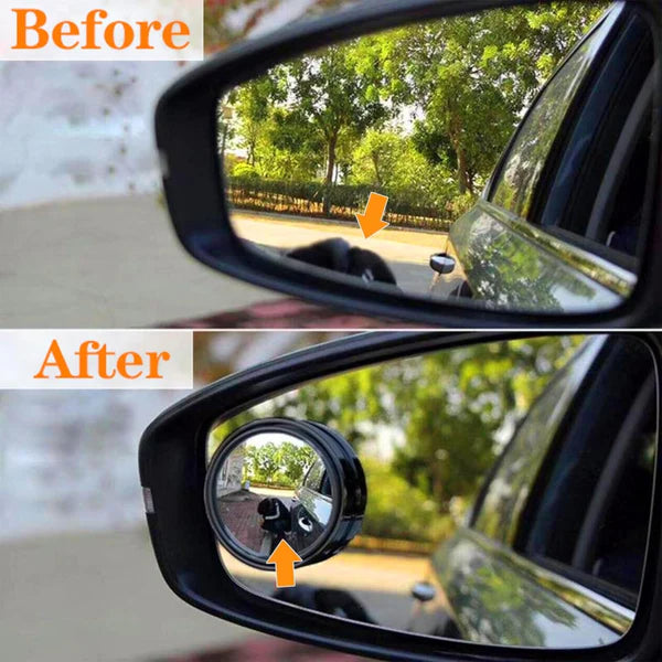 2 PCs rotatable Car Round Mirror Original Glass Rear view Blind spot Side Mirror rotatable lens