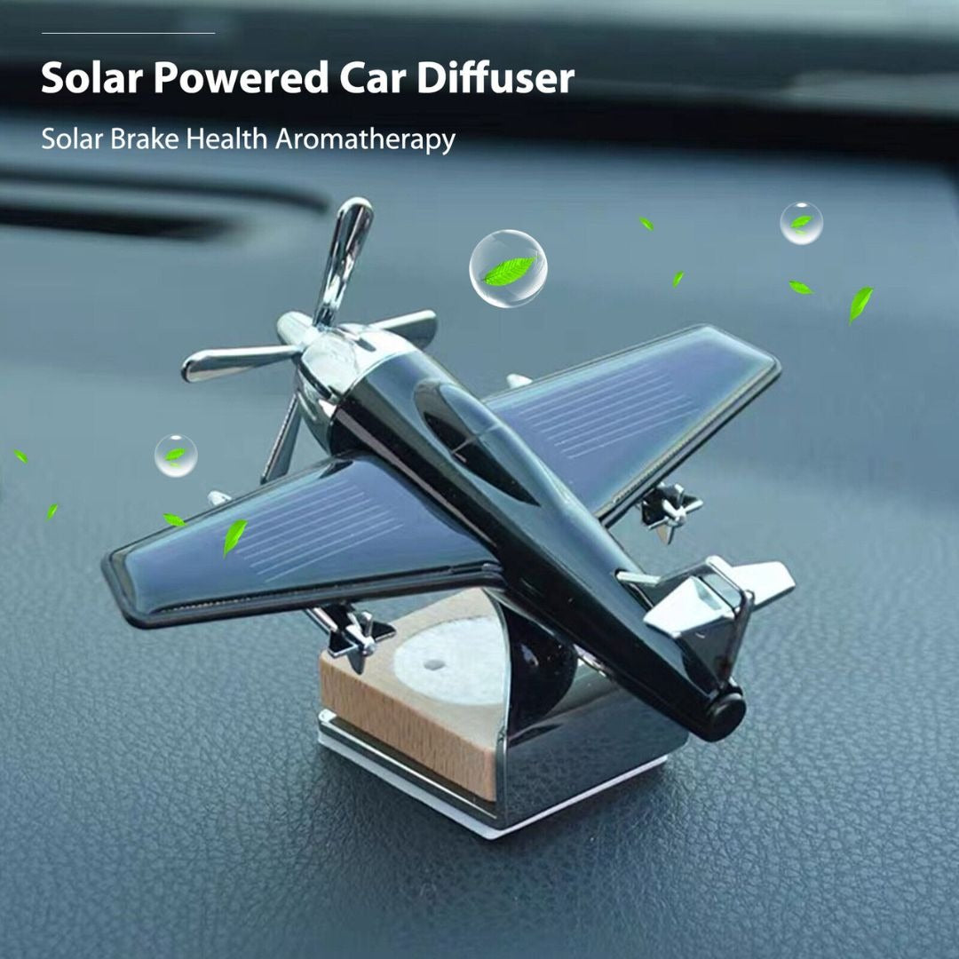Solar Aeroplane Aircraft Airplane Car Dashboard Perfume Diffuser Car Air Freshener Creative Decoration Aromatherapy In Car