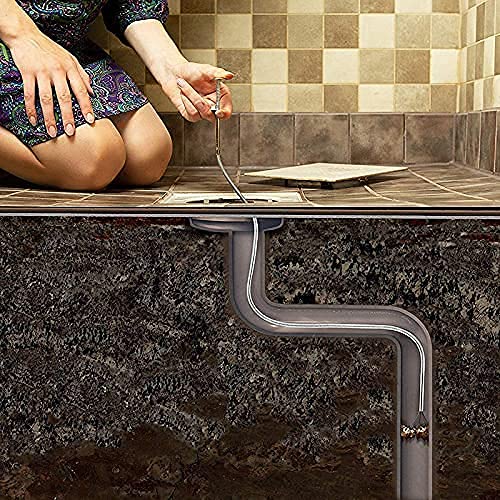 Metal Flexible 60cm Wire Brush Drain Cleaner | Sink, Sewer & Pipe Dredging Tool | Clog Remover