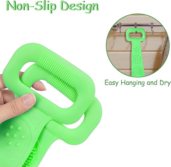 Silicone Back Scrubber Bath Belts – Double-Sided Exfoliating Body Scrubbers