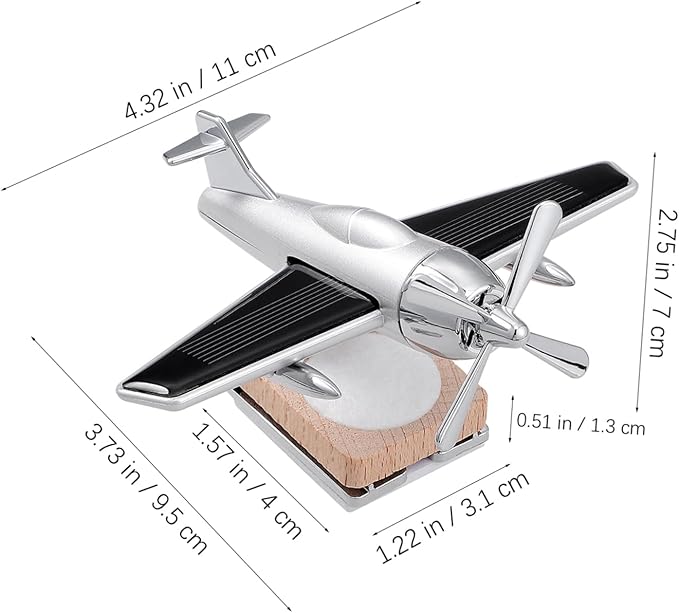 Solar Aeroplane Aircraft Airplane Car Dashboard Perfume Diffuser Car Air Freshener Creative Decoration Aromatherapy In Car