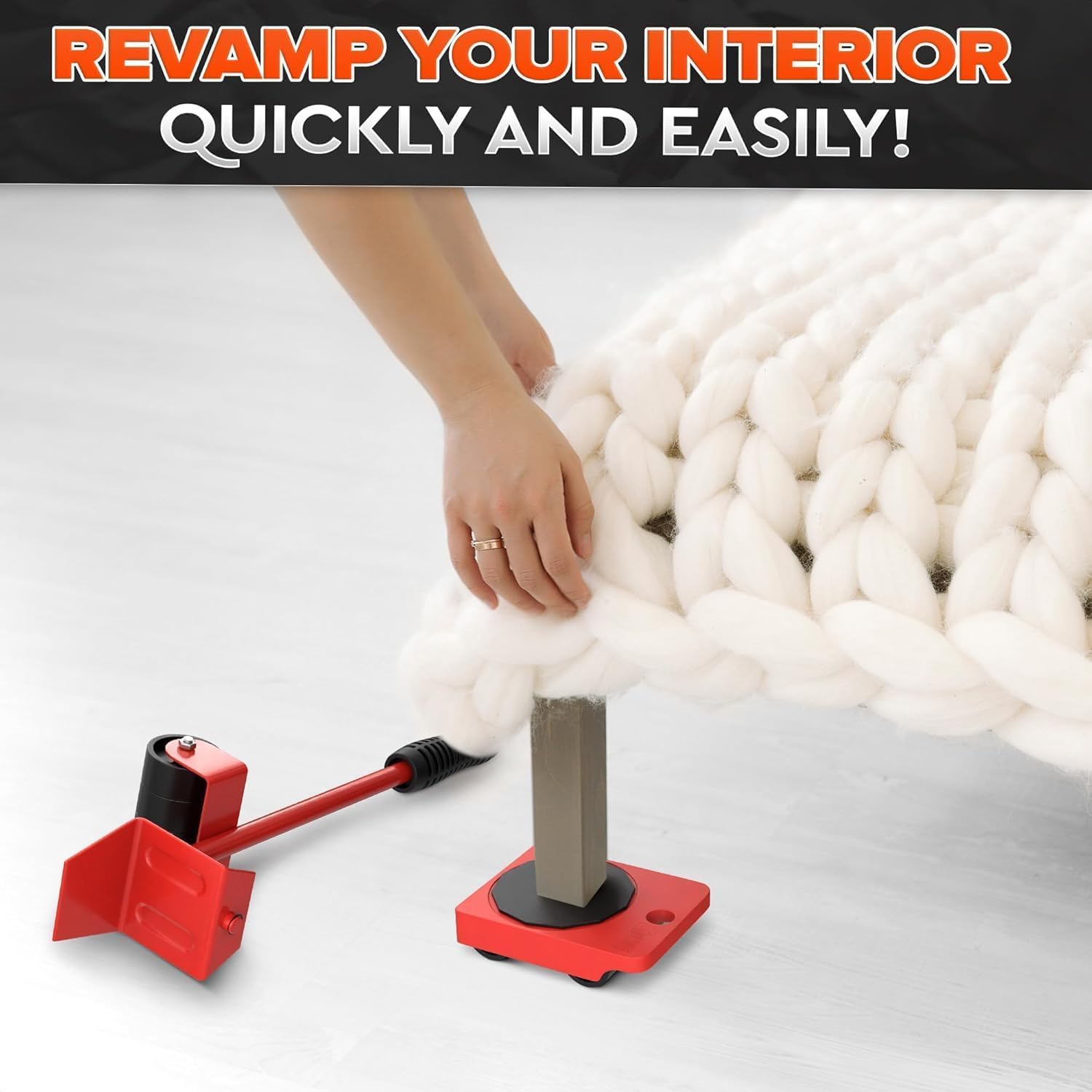 Heavy Furniture Moving Tool (5 In 1) Slider Remover Rolling Wheels