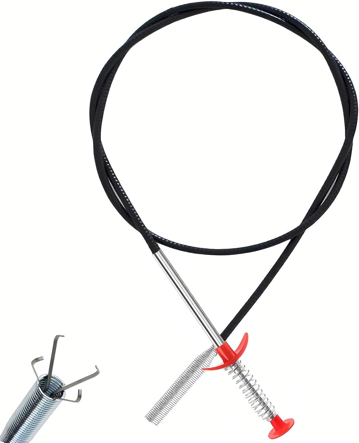 Metal Flexible 60cm Wire Brush Drain Cleaner | Sink, Sewer & Pipe Dredging Tool | Clog Remover