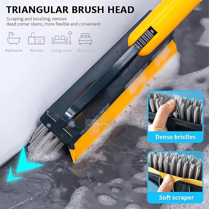 2 In 1 Floor Cleaning Brush Bathroom Tile Windows Floor Cleaning Brush With 120° Rotatable Head