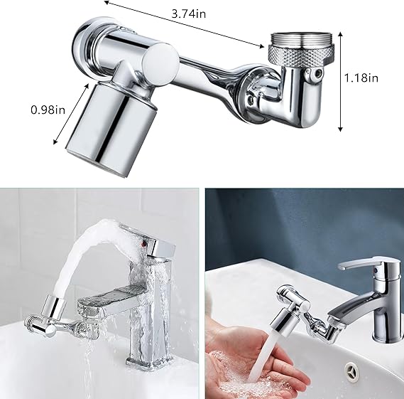 Flexible 1080° Faucet Extender – Dual Modes