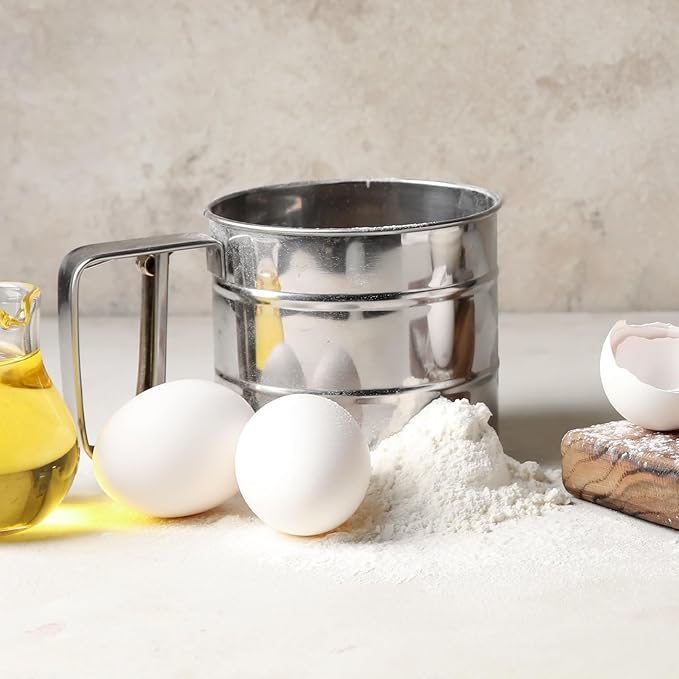 Flour Sifter, Stainless Steel Sifter for Baking