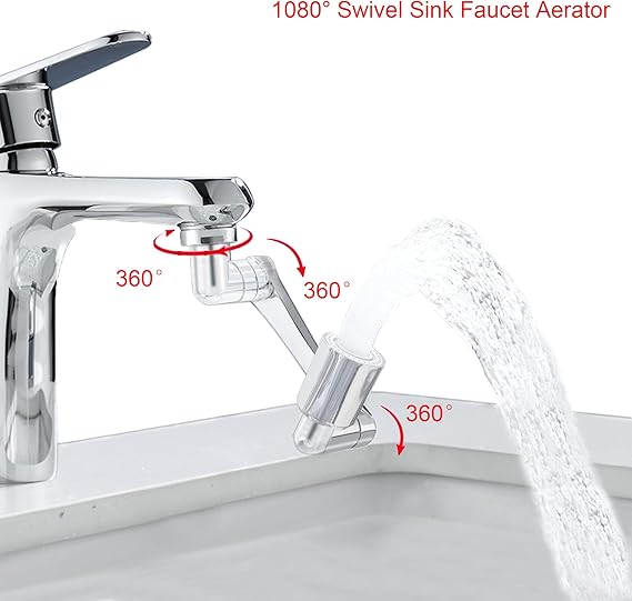 Flexible 1080° Faucet Extender – Dual Modes
