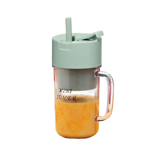 MUG SHAPED PORTABLE BLENDER WITH STRAW