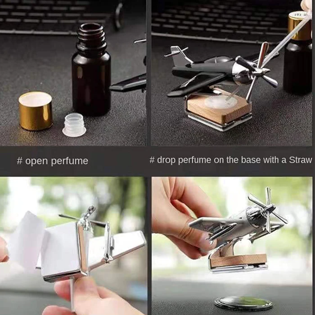 Solar Aeroplane Aircraft Airplane Car Dashboard Perfume Diffuser Car Air Freshener Creative Decoration Aromatherapy In Car