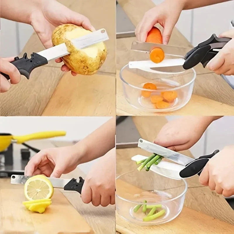 2 In 1 Cutting Board Utility Cutter Stainless Steel